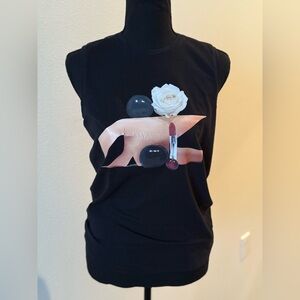 Acne Studios Black Graphic Muscle Tee